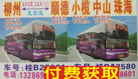 柳州到珠海名片正面